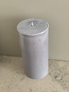 GREY  Pillars SWAN-label 100% stearin 9,6x20cm