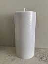 LIGHTGREY Pillars SWAN-label 100% stearin 9,6x20cm