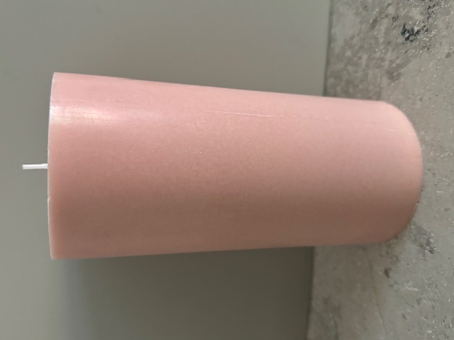 LIGHTPINK Pillars SWAN-label 100% stearin 9,6x20cm