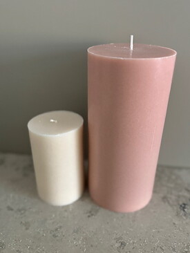 LIGHTPINK Pillars SWAN-label 100% stearin 9,6x20cm