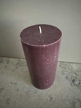 DARK LINEN Pillars SWAN-label 100% stearin 9,6x20cm