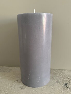 DARK GRÅ Pillars SWAN-label 100% stearin 9,6x20cm