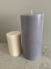 DARK GRÅ Pillars SWAN-label 100% stearin 9,6x20cm
