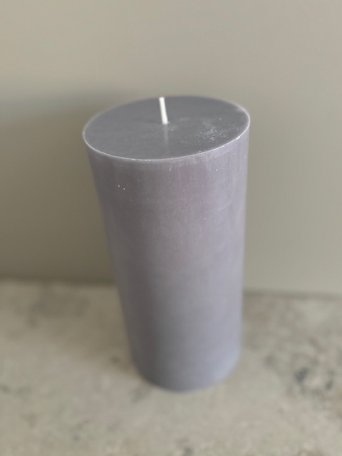 DARK GRÅ Pillars SWAN-label 100% stearin 9,6x20cm - 4