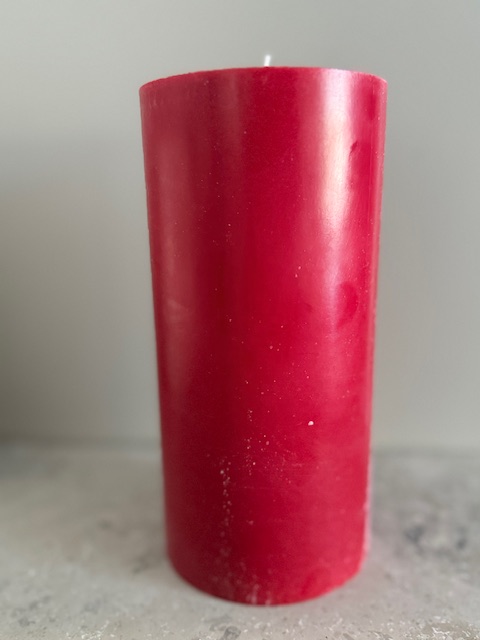 DARKRED Pillars SWAN-label 100% stearin 9,6x20cm - 4