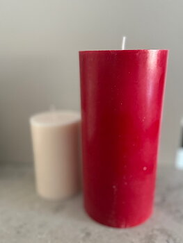 DARKRED Pillars SWAN-label 100% stearin 9,6x20cm