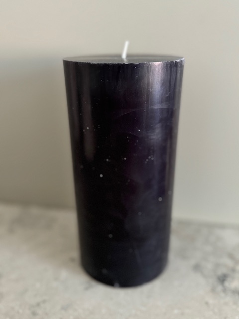 BLACK Pillars SWAN-label 100% stearin 9,6x20cm - 3