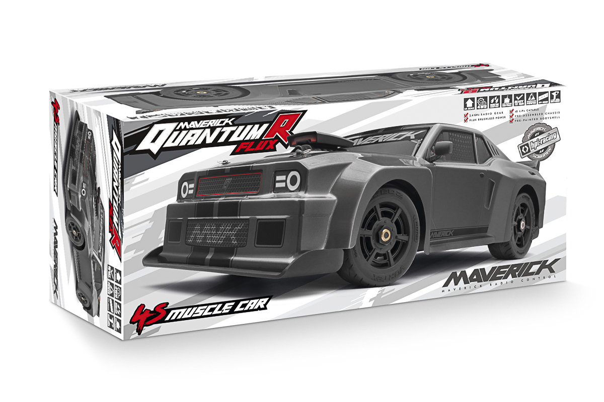 Maverick RC MV150311 QuantumR Flux 4S 1/8 4WD Muscle Car - Grey - 9