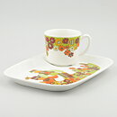 Turi Gramstad Oliver (Folklore 1970) Cup and Dish/Saucer with Colorful Motif