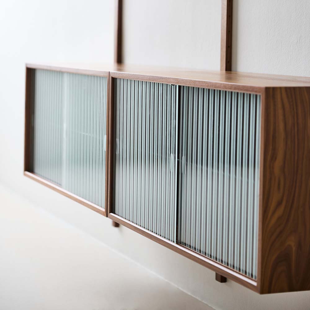 Royal System Skåpmodul  räfflat glas-skjutdörrar Royal-20 (flera val) - 4