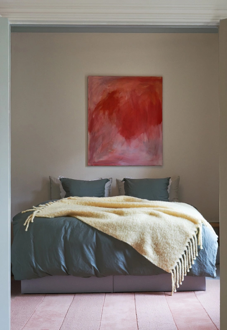 Pläd Tekla Chunky Mohair Gul 140x200cm - 3