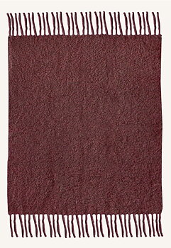 Pläd Tekla Chunky Mohair Mulberry 140x200cm