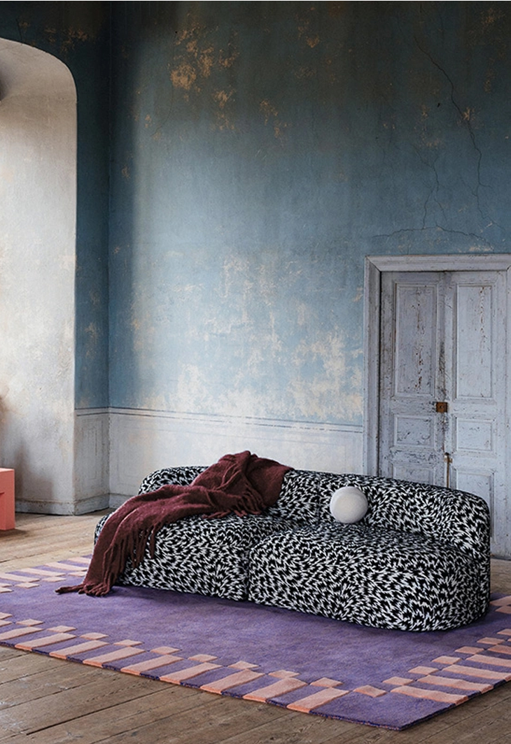 Pläd Tekla Chunky Mohair Mulberry 140x200cm - 2