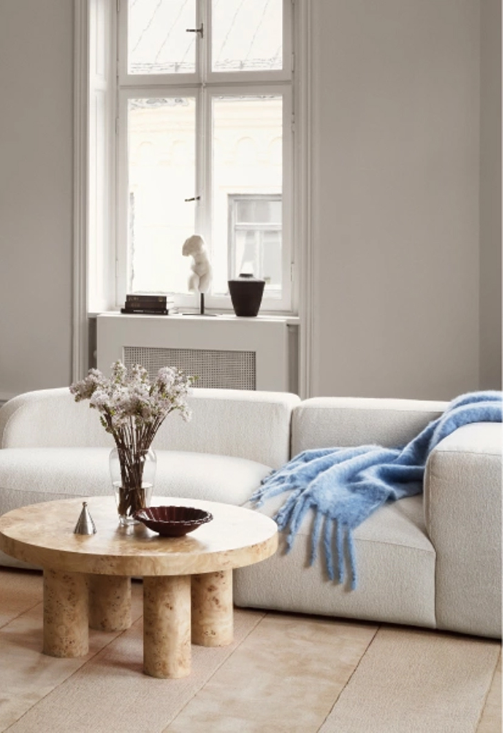 Pläd Tekla Chunky Mohair Blå 140x200cm - 2