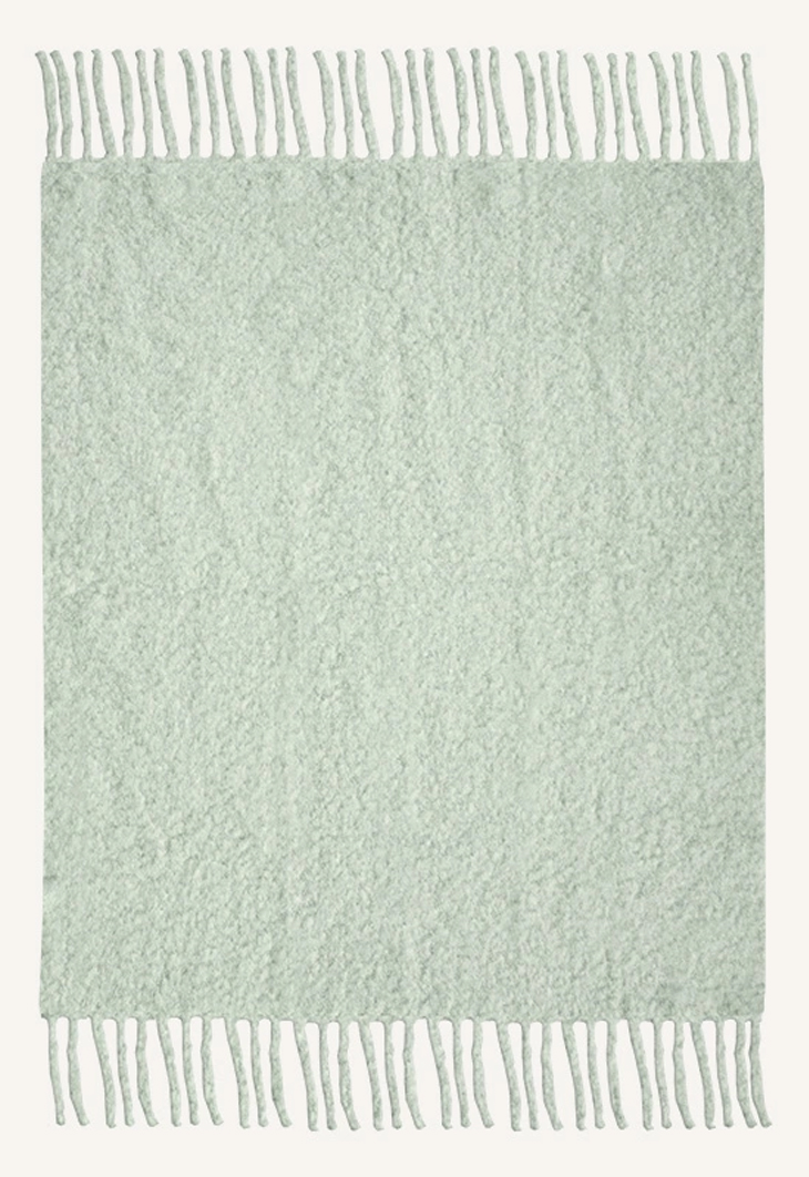 Pläd Tekla Chunky Mohair Grön 140x200cm