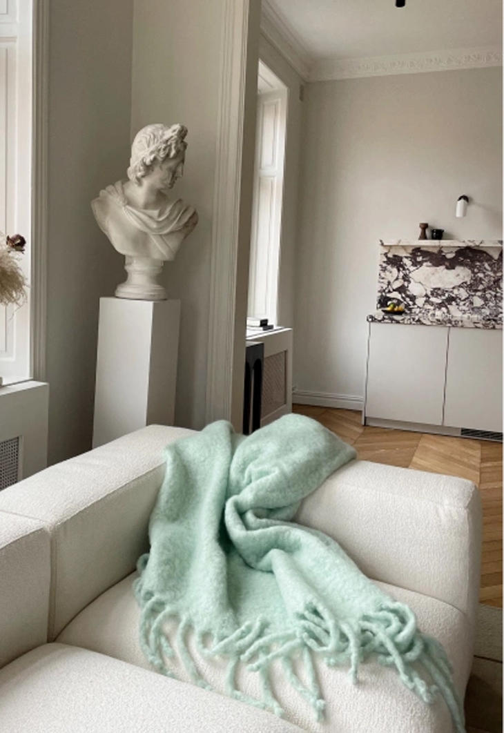 Pläd Tekla Chunky Mohair Grön 140x200cm - 2
