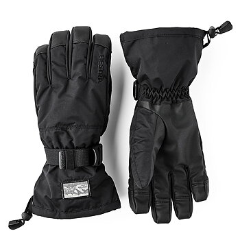 Hestra Gloves - Gauntlet Sr. - 5 finger Black/Black