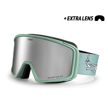 CHPO Goggles - Stuntwood Mint - Silver Mirror + Extra Lens