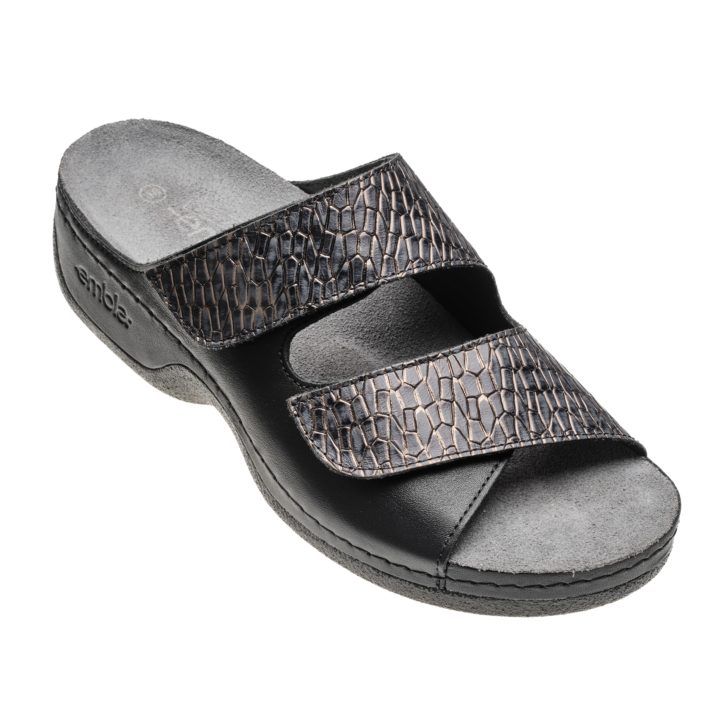 Damsandal Caiman Black - ergoflex