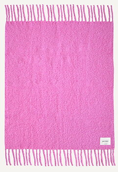 Pläd Chunky Mohair Pink 140x200cm