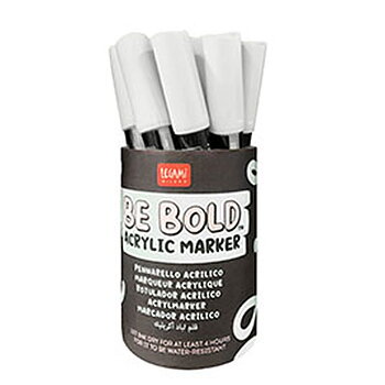 Be bold, Acrylic marker, White