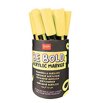 Be bold, Acrylic marker, Yellow