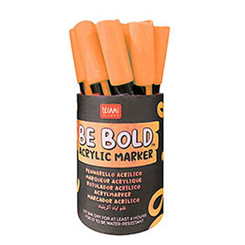 Be bold, Acrylic marker, Orange