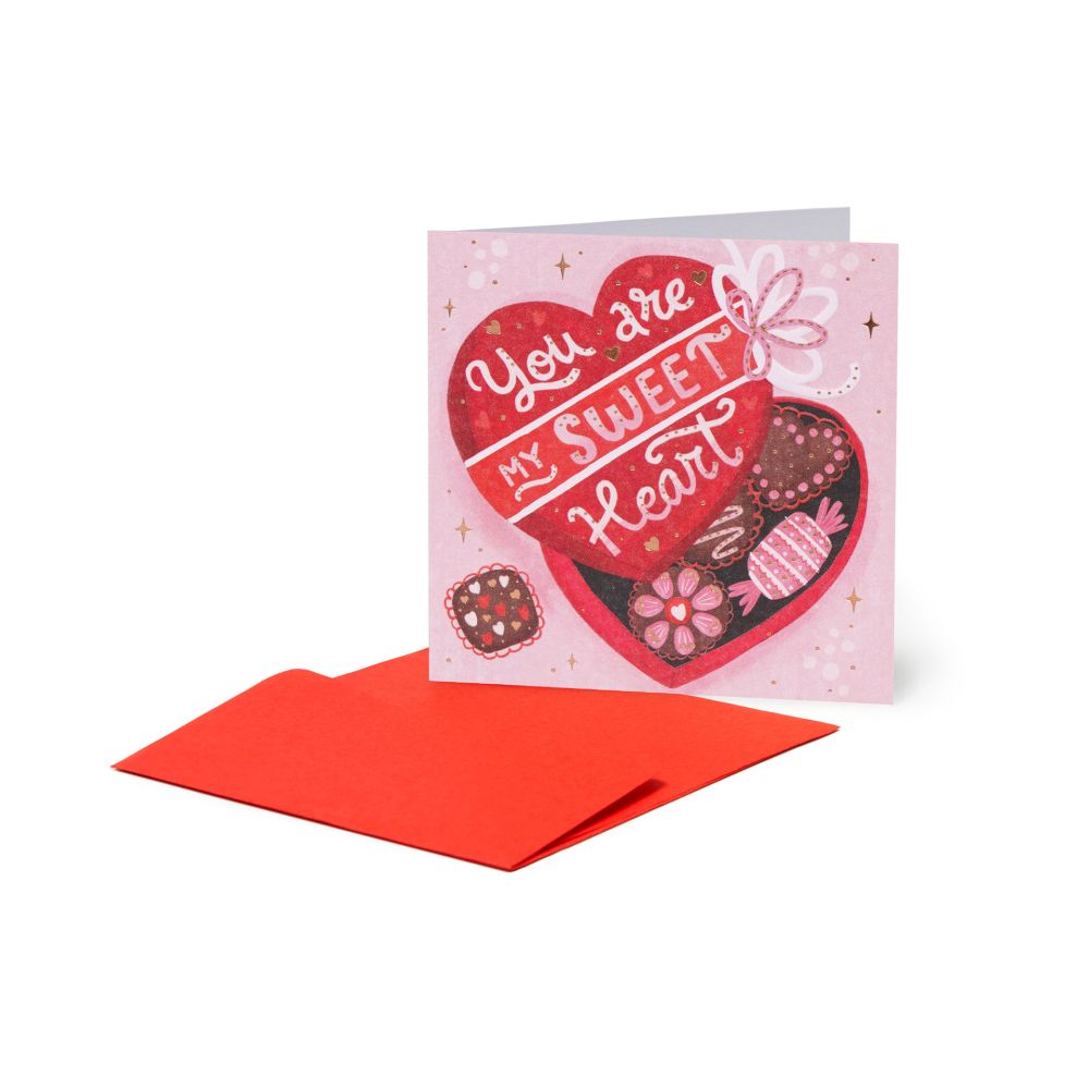 Small Greeting card, You are my sweetheart, Chocolate box (BQEL010)