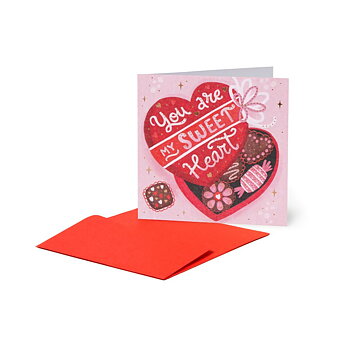 Small Greeting card, You are my sweetheart, Chocolate box (BQEL010)