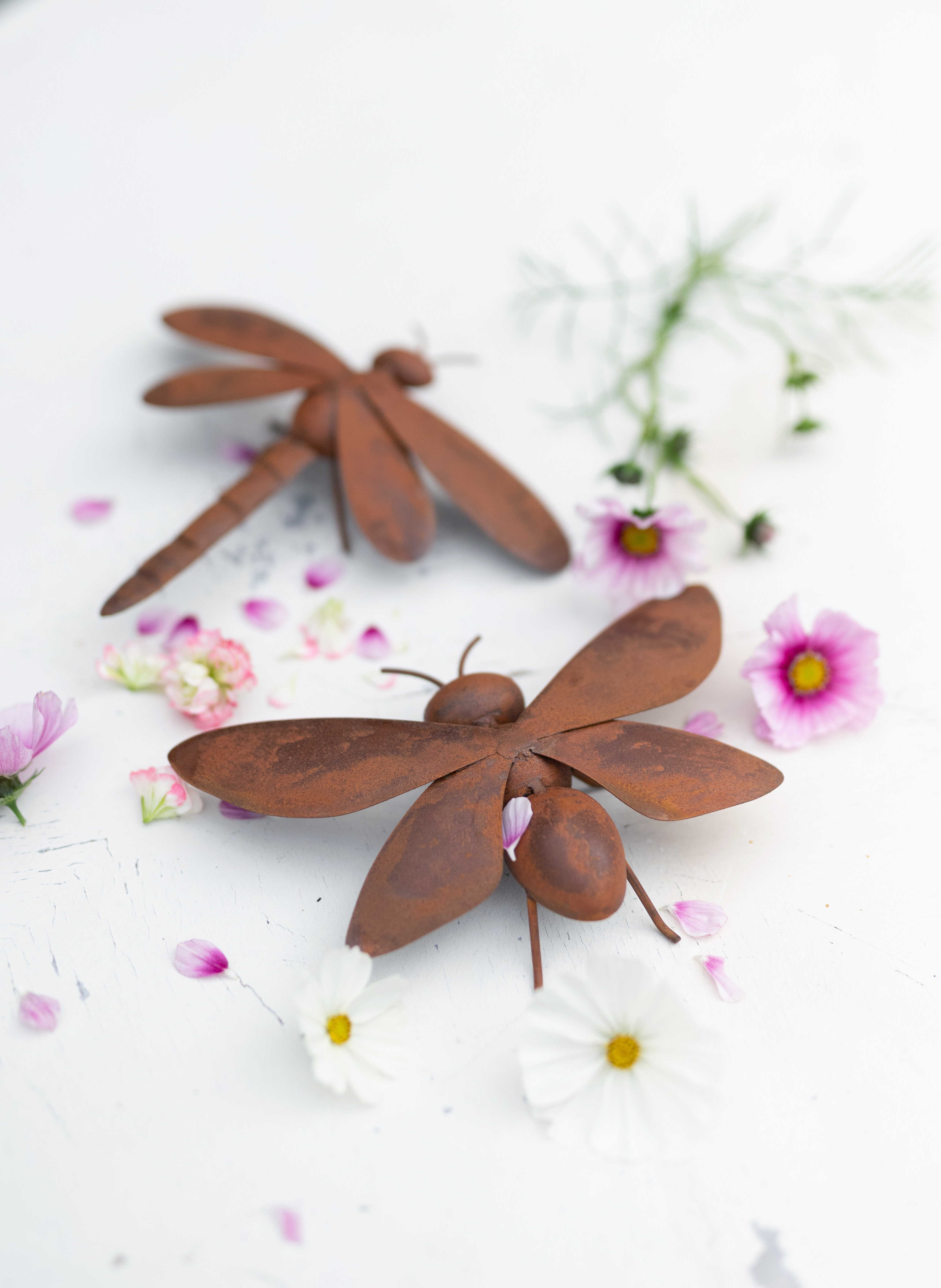 Fjäril i rostig plåt 20 cm