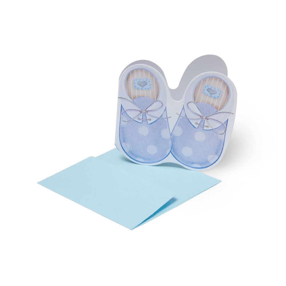 Small Greeting card, Baby boy, shoes (BQEBB004)