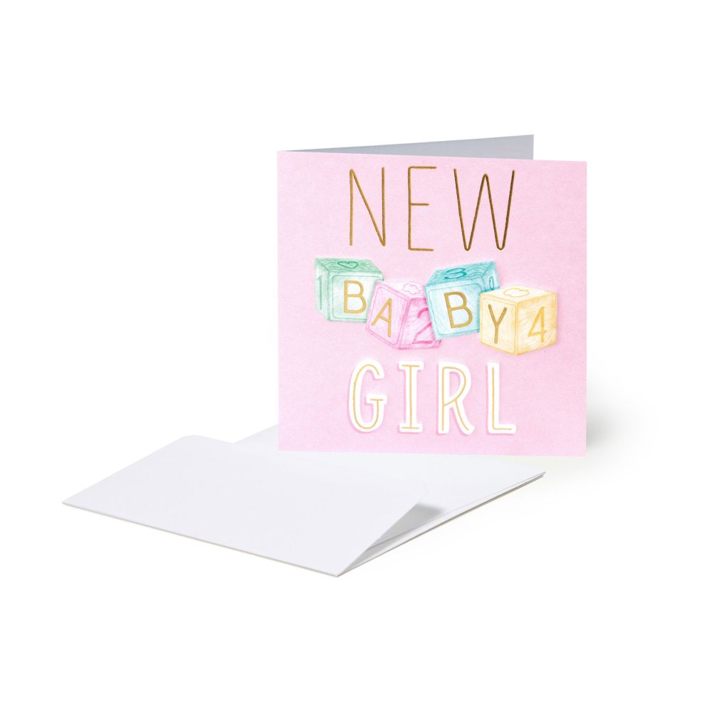Small Greeting card, New baby girl (BQEBB005)