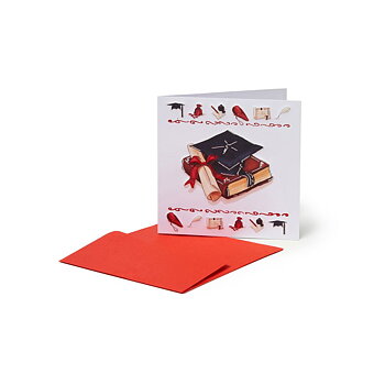 Small Greeting card, Graduation, Hat (BQEG001)