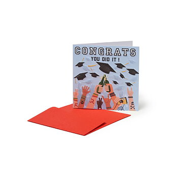 Small Greeting card, Graduation, Congrats, you did it! (BQEG002)