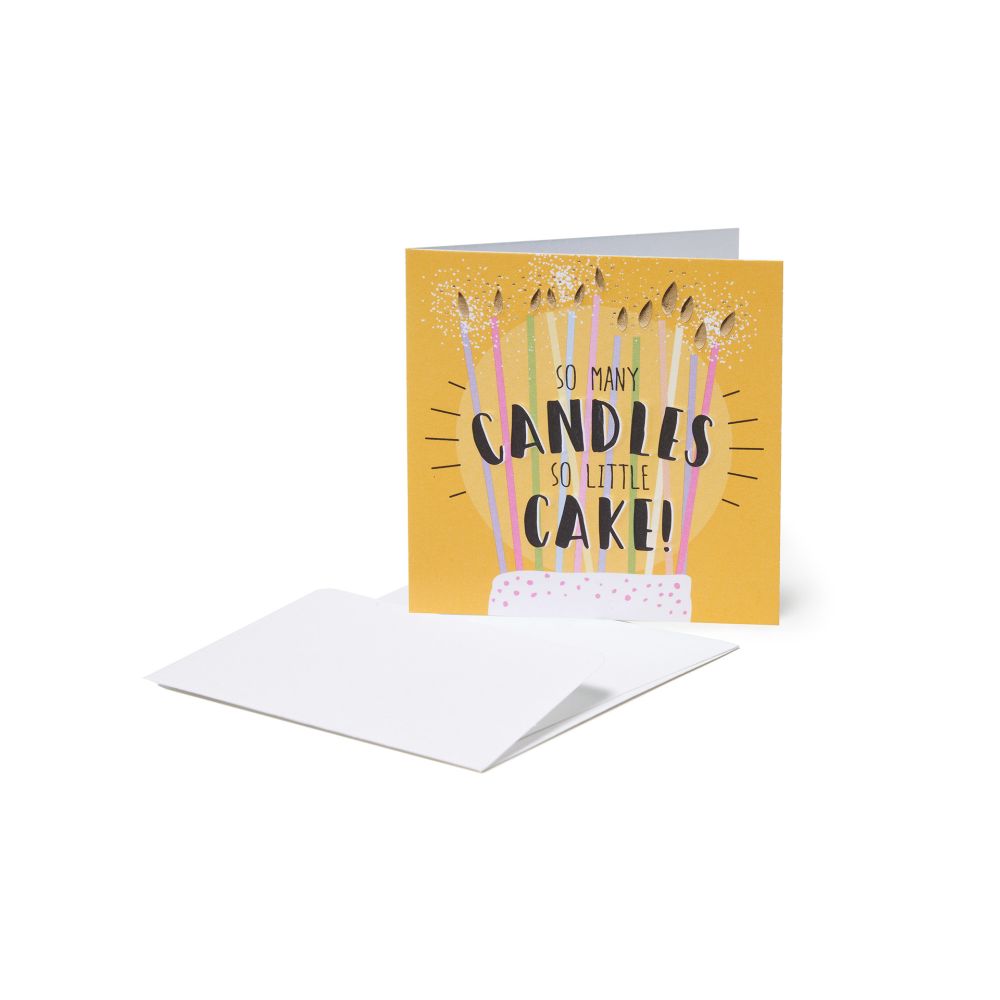 Small Greeting card, So many Candles, So little cake (BQEB002)
