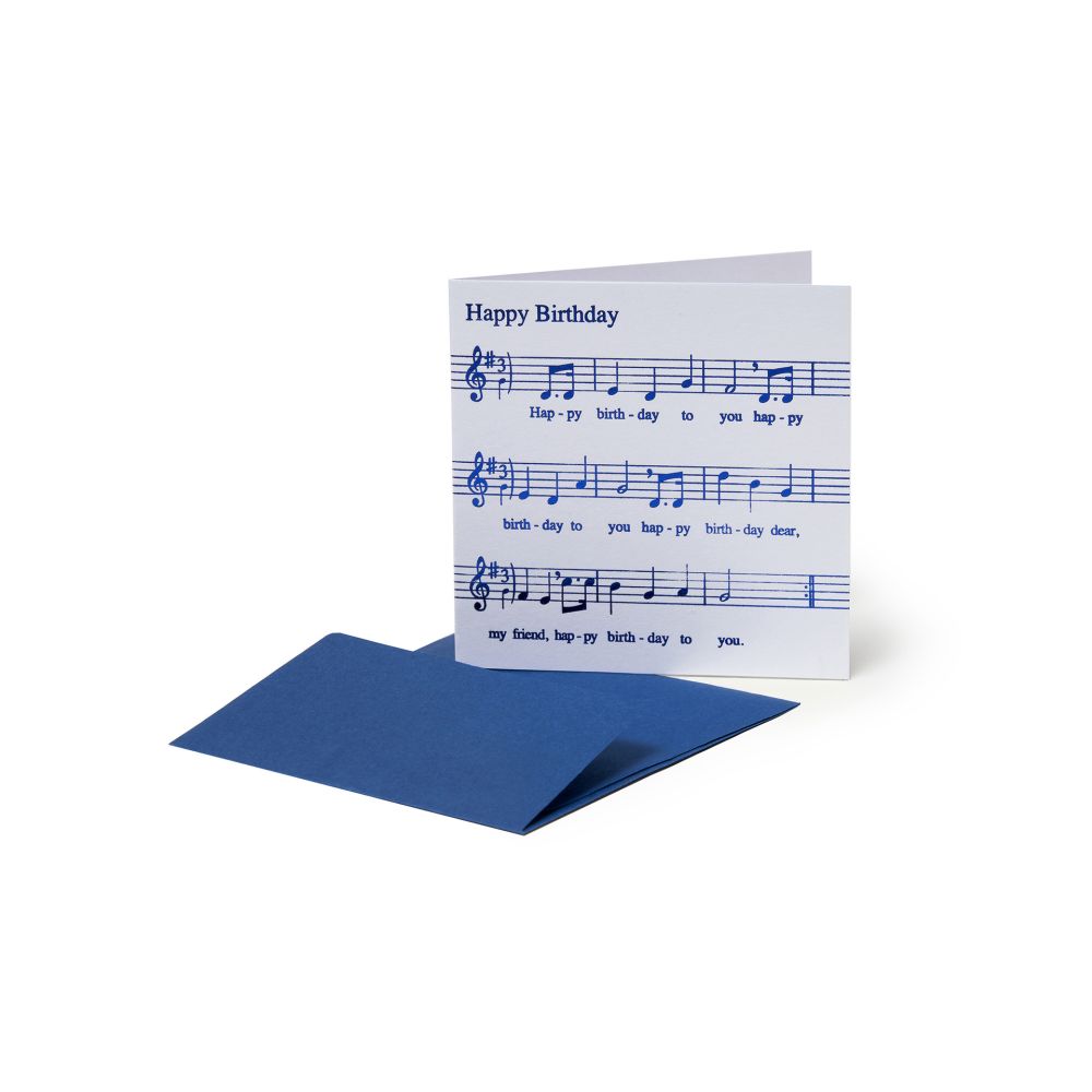 Small Greeting card, Happy Birthday, Musical note (BQEB020)