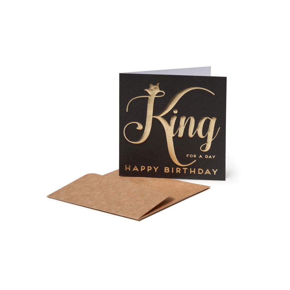 Small Greeting card, King for a day, Happy Birthday (BQEB021)