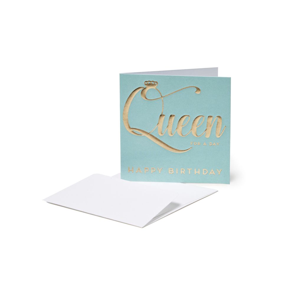 Small Greeting card, Queen for a day, Happy Birthday (BQEB022)