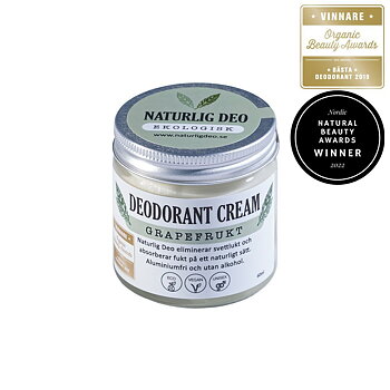Ekologisk Deodorant Cream 60ml- Grapefrukt