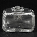 Erik Höglund (1950s) Clear Bottle with Stamped Flower Motif 8 cm (2)