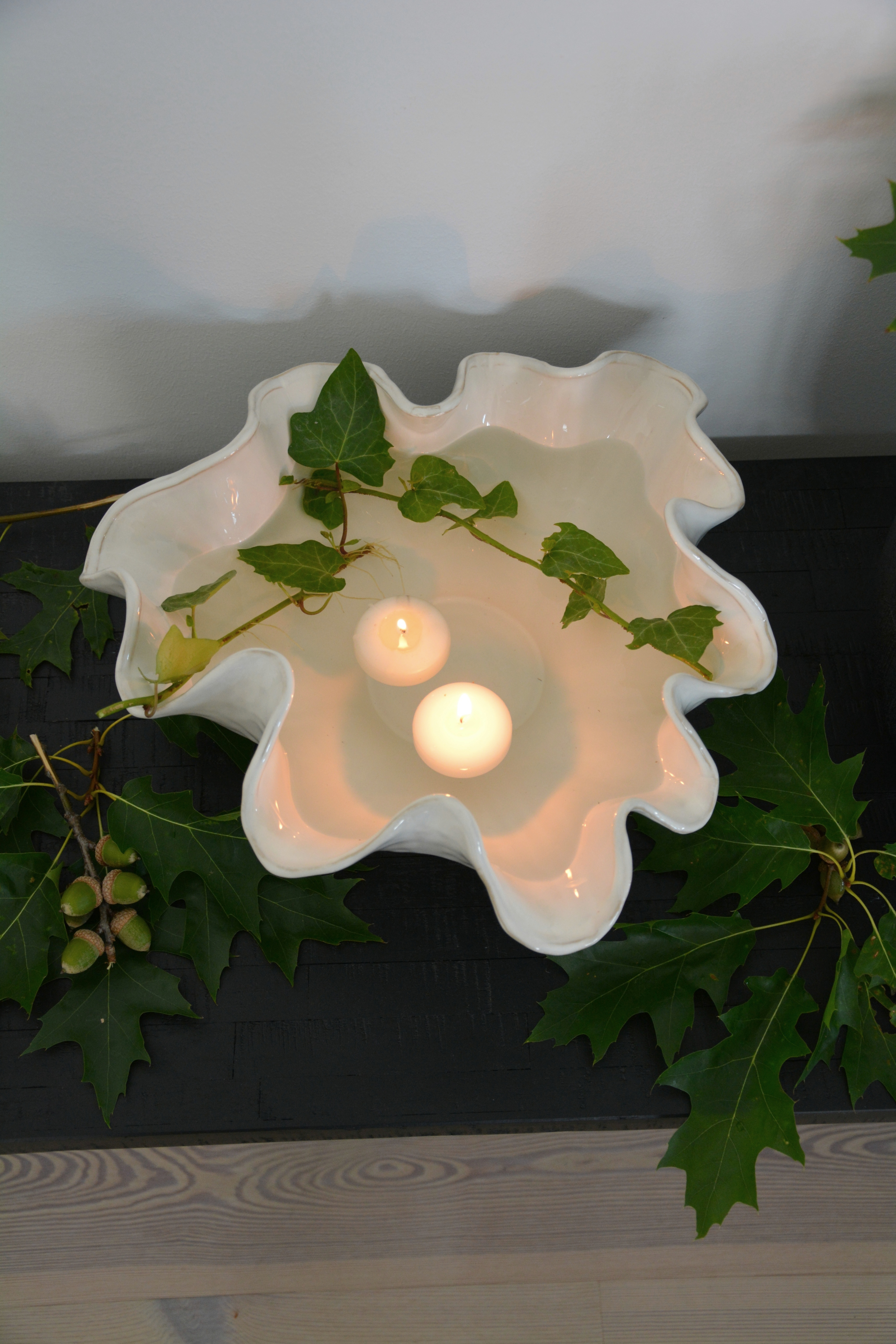 Skål i stengods offwhite 35 cm - 3