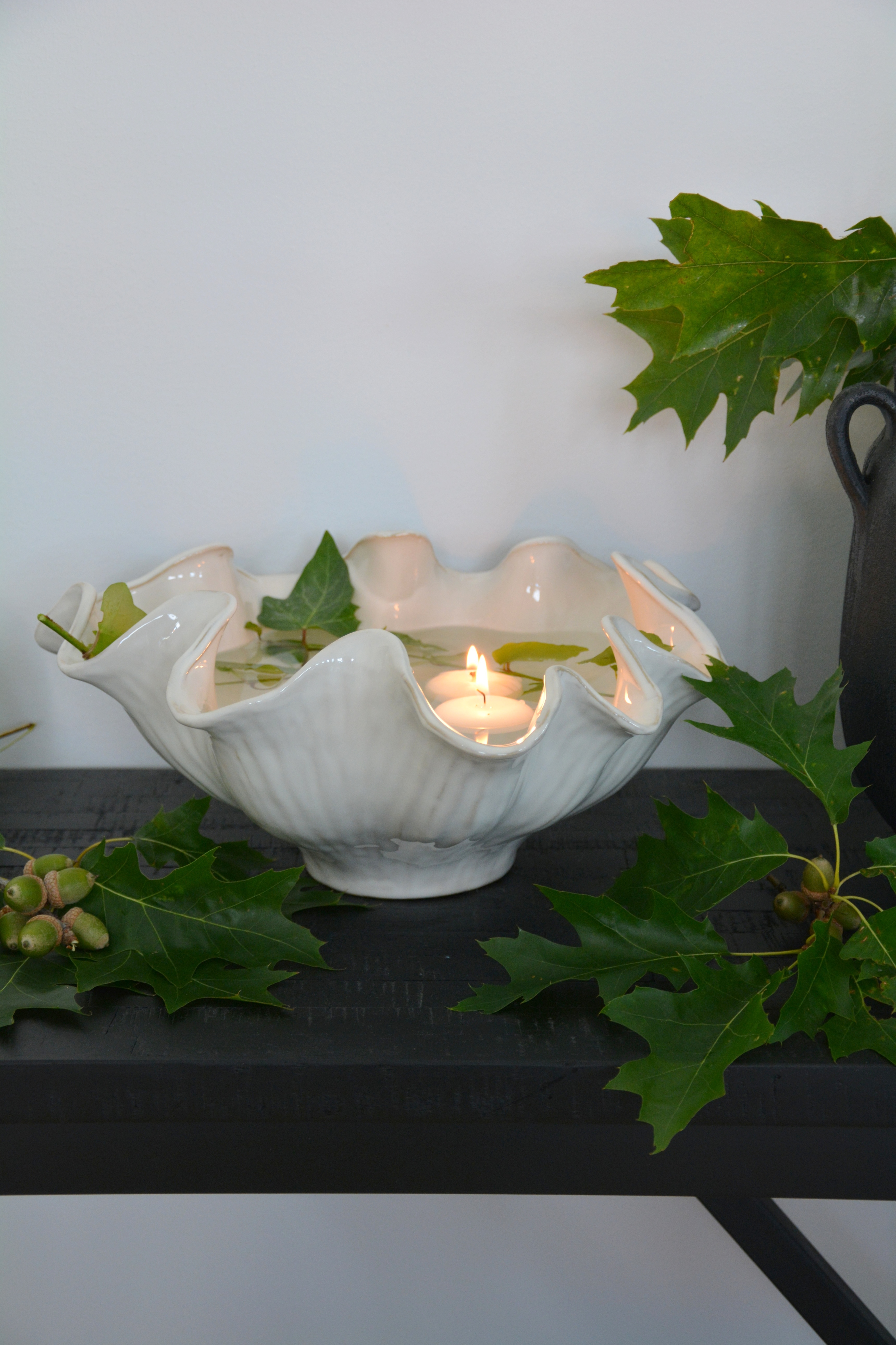 Skål i stengods offwhite 35 cm