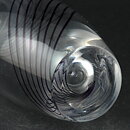 Vicke Lindstrand (1950s) Streamlined Vase with Purple Threads Decor 18 cm