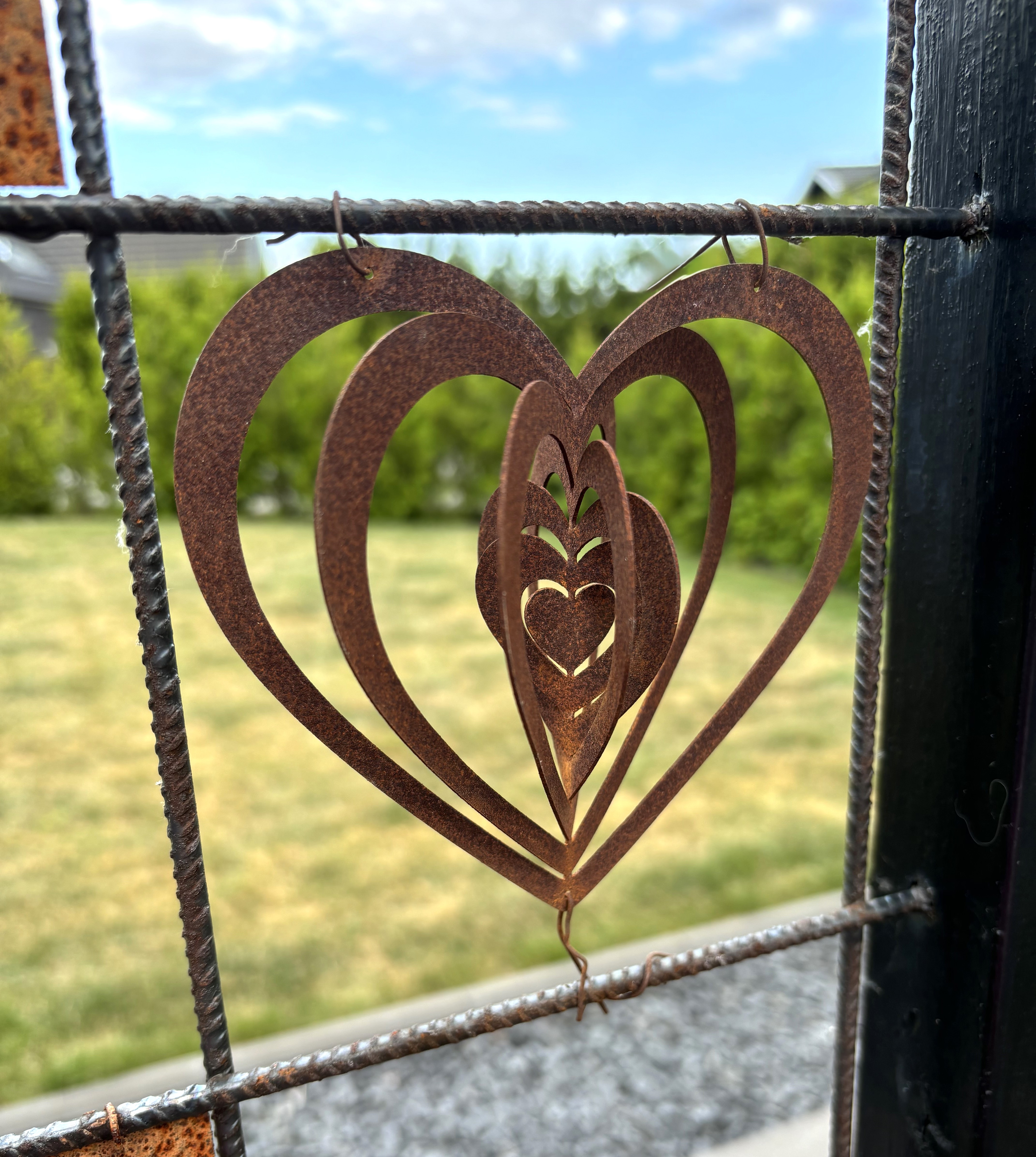 Rostigt hjärta 3D till armeringsnät