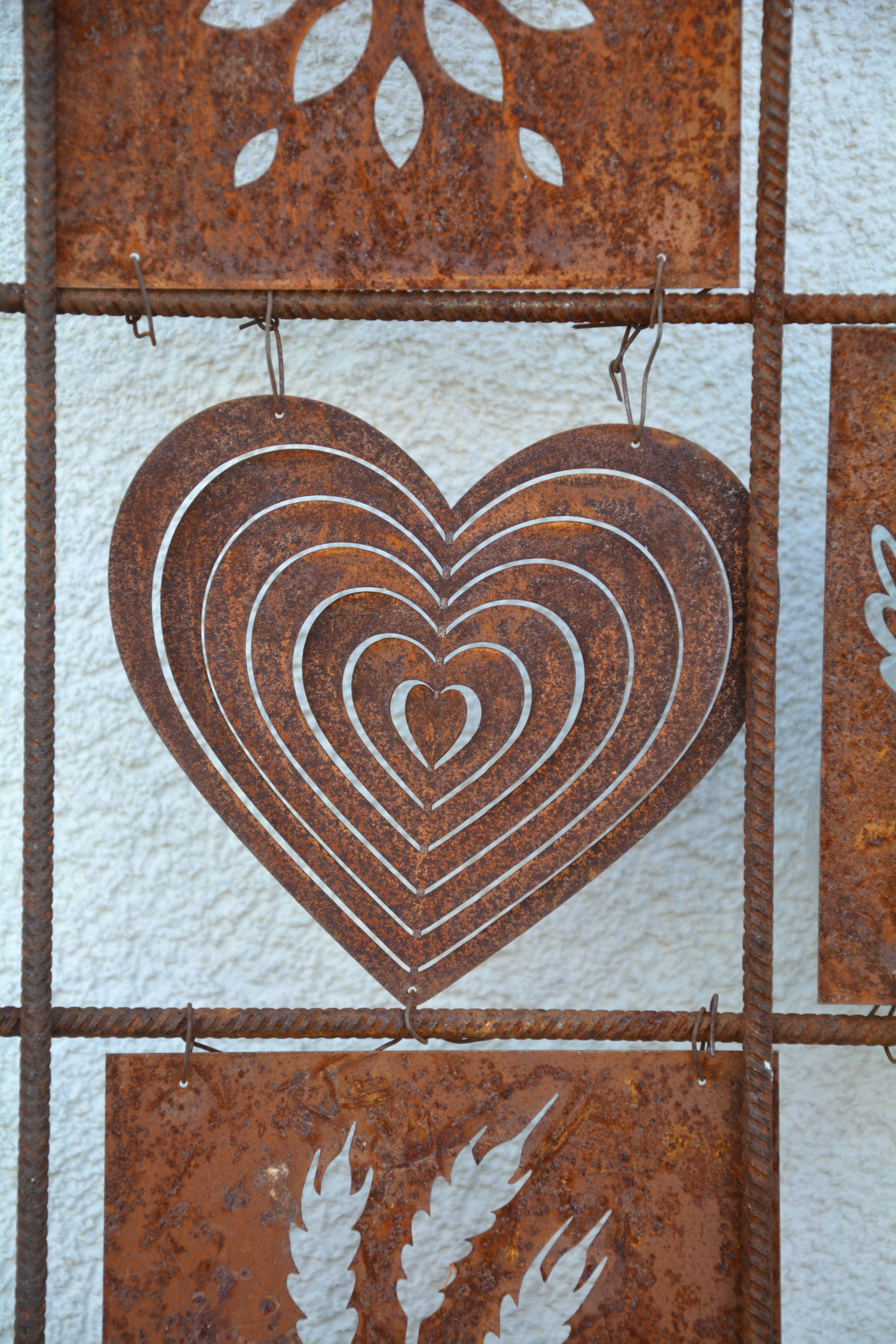 Rostigt hjärta 3D till armeringsnät