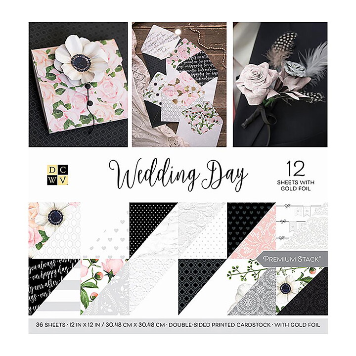DCWV Cardstock Stack Wedding Days