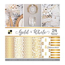 DCWV Cardstock Stack Gold + White