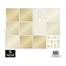DCWV Cardstock Stack Gold + White