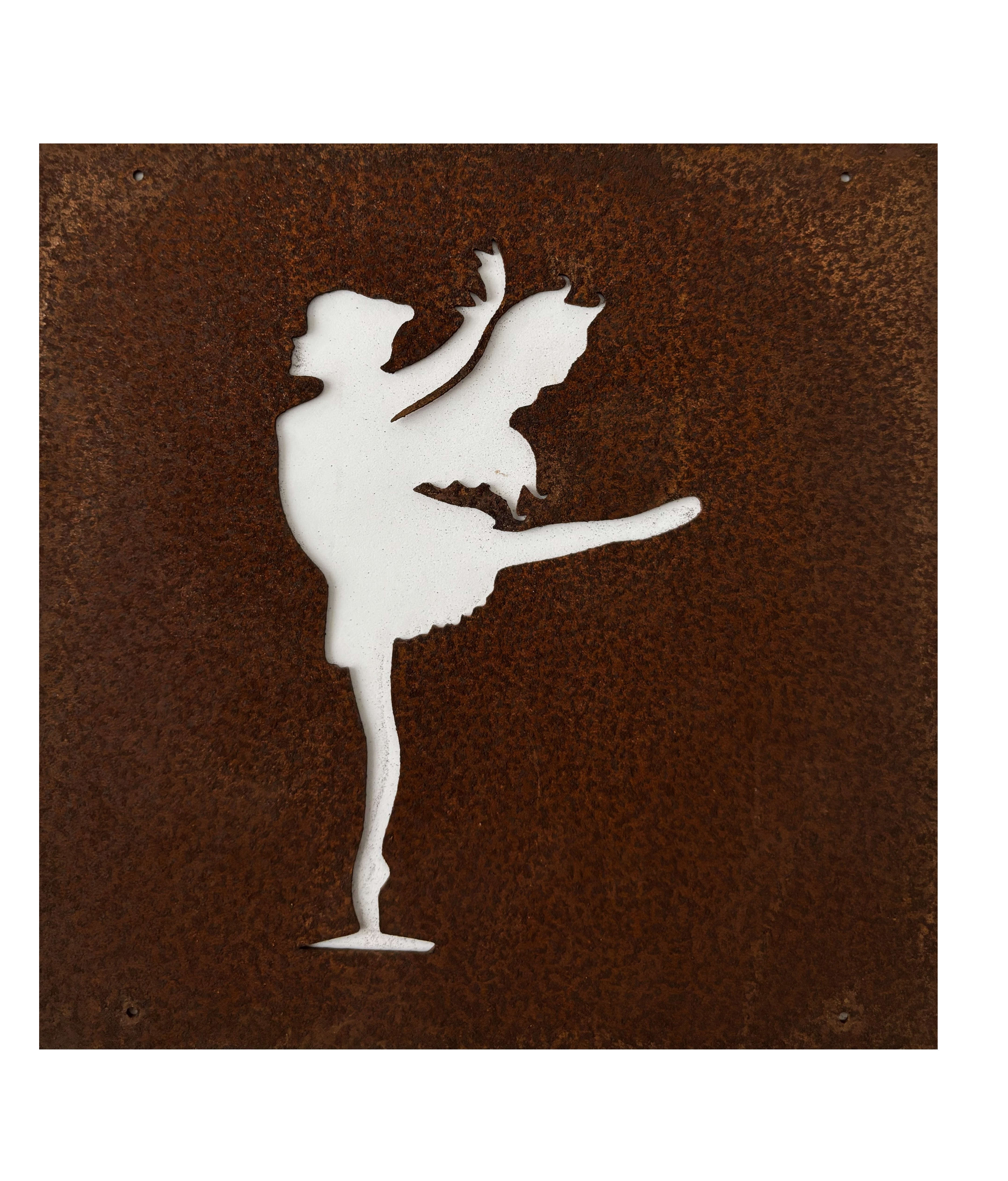 Rostig skylt BALLERINA till armeringsnät 14 cm