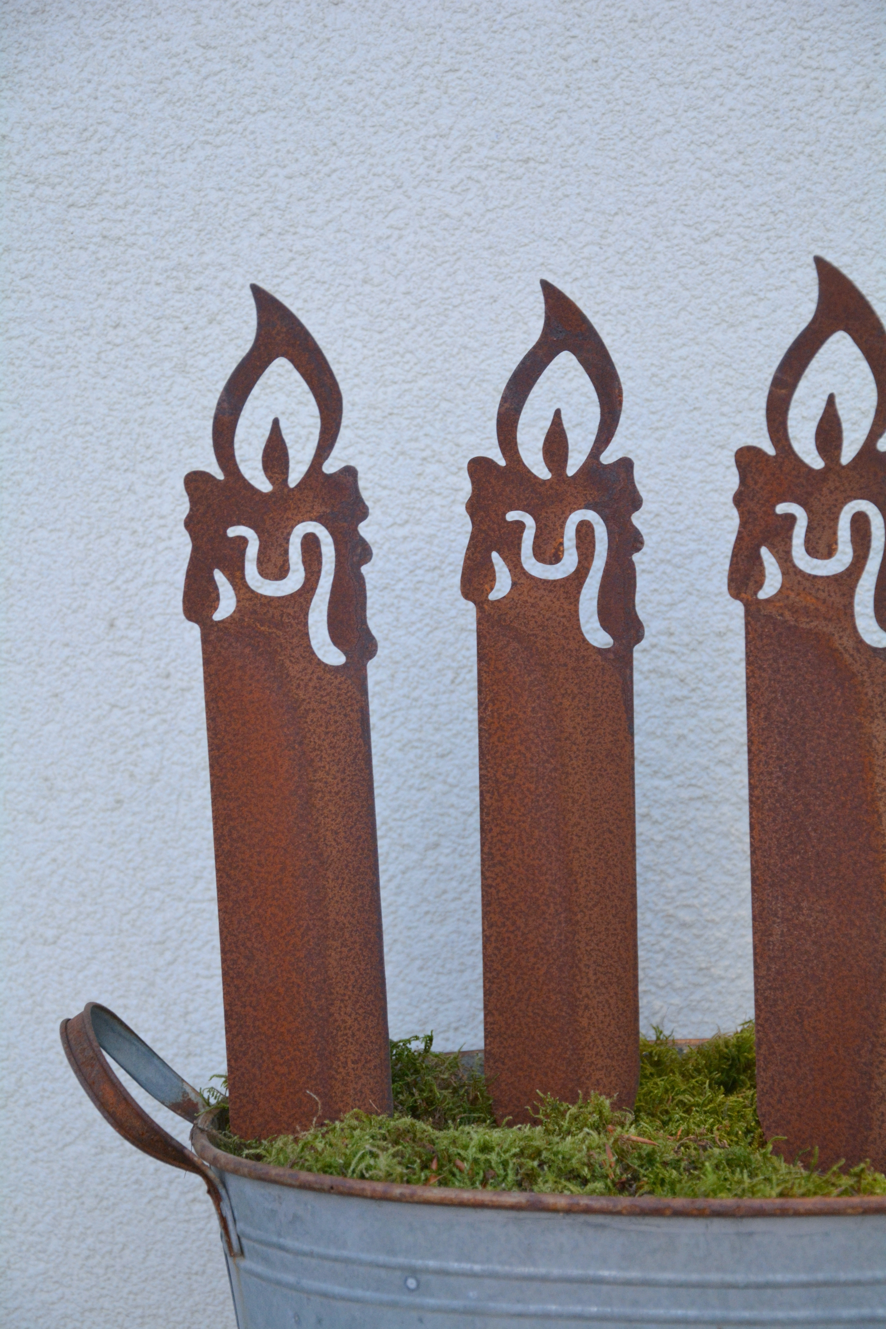 Rostigt ljus XL 40 cm. Sticks. Ljus i rost - 3
